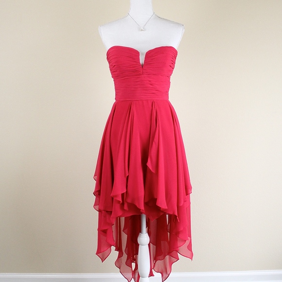 Arden B Dresses & Skirts - ArdenB Hot Pink Fuchsia Strapless Ruffled Dress S